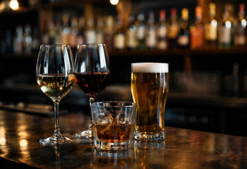 Alkohol wie Wein und Bier kann die Leber belasten.