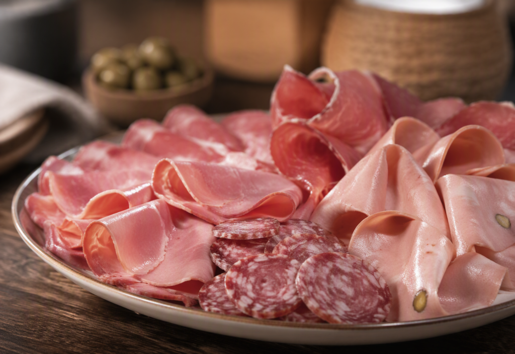 Ein Wurstteller als Sinnbild für verarbeitetes Fleisch, das die Leber belasten kann.